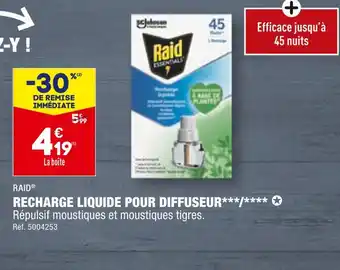 ALDI RAID RECHARGE LIQUIDE POUR DIFFUSEUR offre