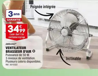 ALDI AMBIANO VENTILATEUR BRASSEUR D’AIR offre