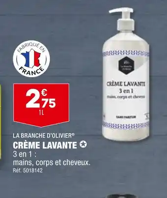 ALDI LA BRANCHE D’OLIVIER CRÈME LAVANTE offre
