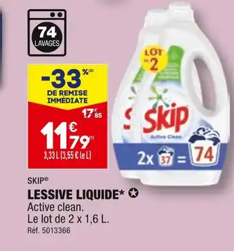 ALDI SKIP LESSIVE LIQUIDE offre