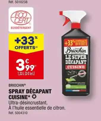 ALDI BRIOCHIN SPRAY DÉCAPANT CUISINE offre