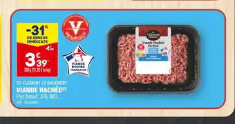 ALDI ST-CLÉMENT LE BOUCHER VIANDE HACHÉE offre