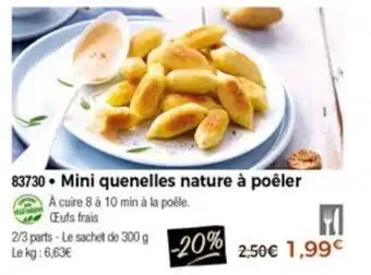 Thiriet Mini quenelles nature à poêler offre