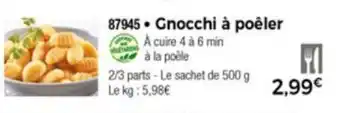 Thiriet Gnocchi à poêler offre