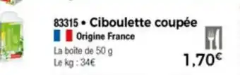 Thiriet Ciboulette coupée offre