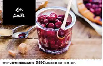 Griottes dénoyautées