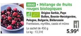 Thiriet Mélange de fruits rouges biologiques offre