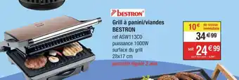 Cora x Carrefour Grill à panini/viandes BESTRON offre