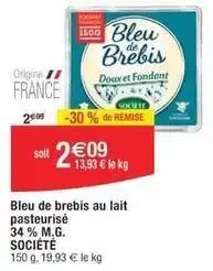 Cora x Carrefour Fromage de brebis offre