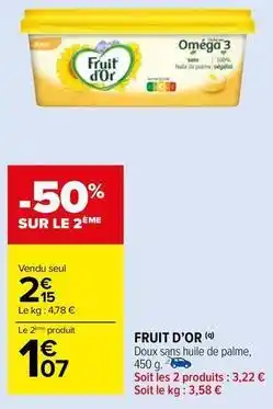 Carrefour Market Fruit d´or - doux sans huile de palme offre