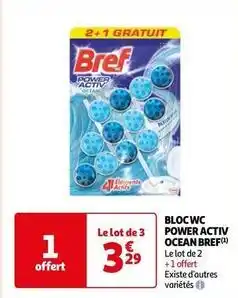 Auchan Supermarché Bref - bloc wc power activ ocean offre