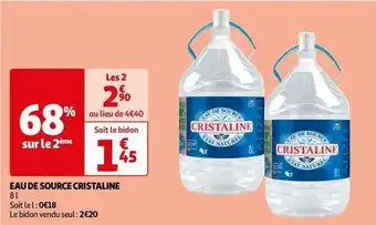 Auchan Supermarché Cristaline - eau de source offre