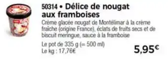 Thiriet Délice de nougat aux framboises offre