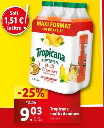 Lidl Tropicana Tropicana multivitaminés offre