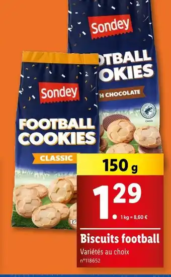 Lidl Sondey Biscuits football offre