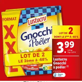 Lidl Lustucru Gnocchi à poêler offre