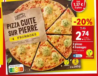 Lidl TRATTORIA ALFREDO 2 pizzas 4 fromages offre