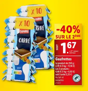 Lidl SONDEY Gaufrettes offre
