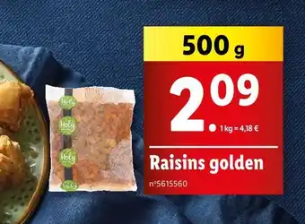 Lidl Holy fruits Raisins golden offre