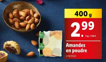 Lidl Holy Fruits Amandes en poudre offre