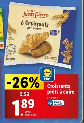 Lidl Maître Jean Pierre Croissants prêts à cuire offre