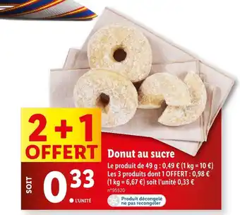 Lidl Donut au sucre offre
