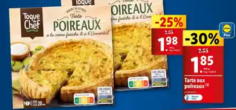 Lidl Toque du Chef Tarte aux poireaux offre