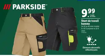 Lidl PARKSIDE Short de travail homme offre