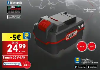 Lidl PARKSIDE Batterie 20 V 4 AH offre