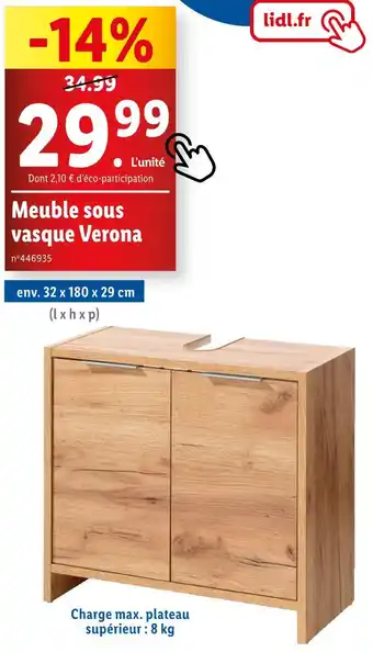 Lidl LIVARNO Home Meuble sous vasque Verona offre