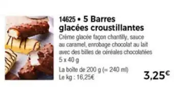 Thiriet 5 Barres glacées croustillantes offre
