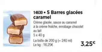 Thiriet 5 Barres glacées caramel offre