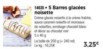 Thiriet 5 Barres glacées noisette offre