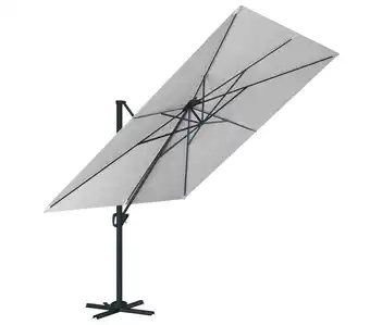 Jardiland Parasol déporté 4x3m - Gris Perle en Aluminium - SUNKING XL offre
