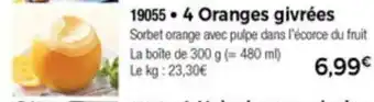 4 Oranges givrées