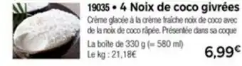 Thiriet 4 Noix de coco givrées offre