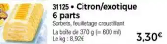Thiriet Citron/exotique 6 parts offre