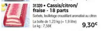 Thiriet Cassis/citron/fraise - 18 parts offre