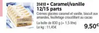 Thiriet Caramel/vanille 12/15 parts offre