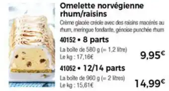 Thiriet Omelette norvégienne rhum/raisins offre