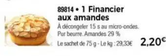 Thiriet 1 Financier aux amandes offre