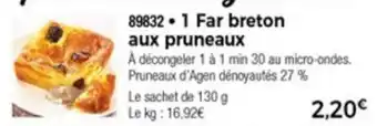 Thiriet 1 Far breton aux pruneaux offre