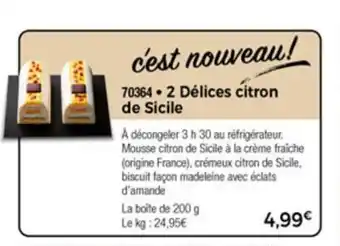 Thiriet 2 Délices citron de sicile offre