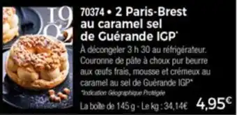 Thiriet 2 Paris-brest au caramel sel de guérande IGP offre