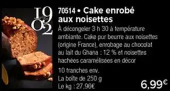 Thiriet Cake enrobé aux noisettes offre