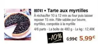 Tarte aux myrtilles