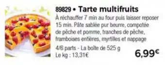 Thiriet Tarte multifruits offre