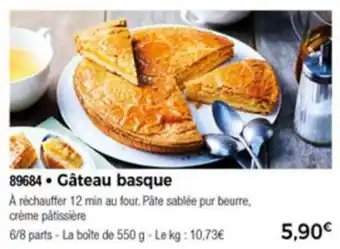 Thiriet Gâteau basque offre