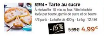 Thiriet Tarte au sucre offre