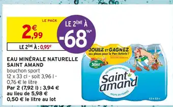 Intermarché SAINT AMAND EAU MINÉRALE NATURELLE offre